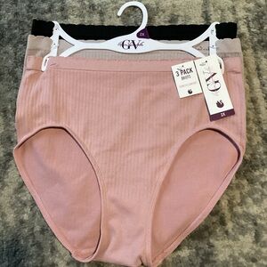 GLORIA VANDERBILT Women’s 3-Pair Briefs Underwear Panties Nylon Blend Size 2X